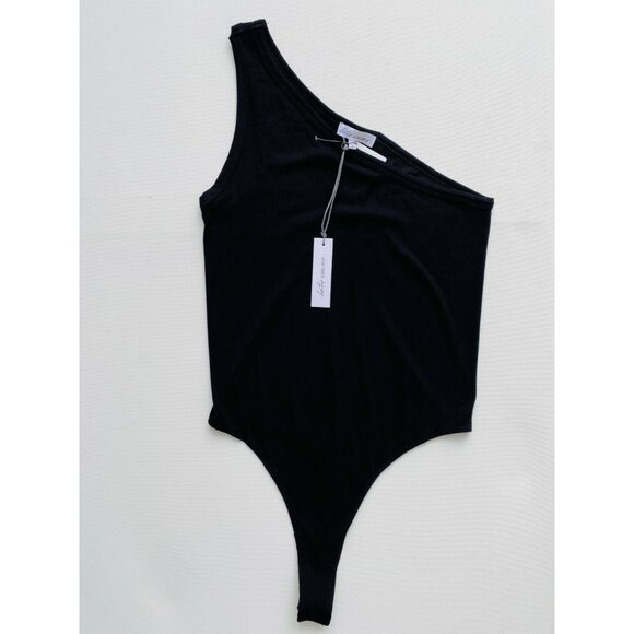 *** Betro Simone One Shoulder Ribbed Bodysuit ( M ) - Picture 1 of 4